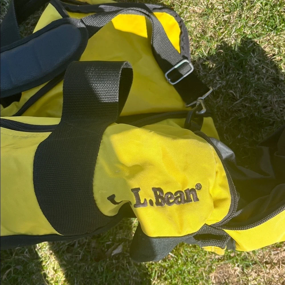 L.L. Bean Black and Yellow Travel Duffel small
